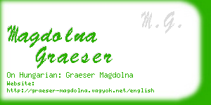 magdolna graeser business card